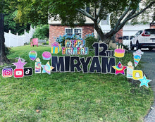 Load image into Gallery viewer, 'Alexa' Tie Dye Theme Happy Birthday & Social Media Theme