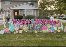 Load image into Gallery viewer, 'GiGi' Hot Pink Sequin Birthday Unicorn & Rainbow Theme
