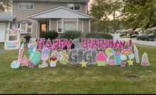 Load image into Gallery viewer, 'GiGi' Hot Pink Sequin Birthday Unicorn & Rainbow Theme