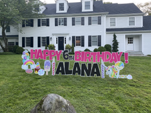 Load image into Gallery viewer, 'Sara’ Hot Pink Birthday Unicorn & Rainbow Theme