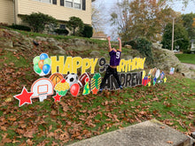 Load image into Gallery viewer, 'ZACK' Happy Birthday Sports with Sports Theme