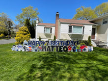 Load image into Gallery viewer, 'Matteo' Navy Blue Birthday Theme with Toy, Gamer and Sport Icons