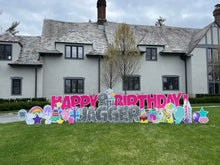 Load image into Gallery viewer, 'Sara’ Hot Pink Birthday Unicorn & Rainbow Theme