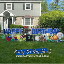 Load image into Gallery viewer, 'ZACK' Happy Birthday Sports with Sports Theme