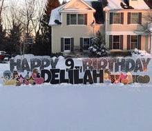 Load image into Gallery viewer, &#39;Gianna&#39; Silver Glitter Birthday Leopard Theme
