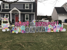 Load image into Gallery viewer, 'GiGi' Hot Pink Sequin Birthday Unicorn &amp; Rainbow Theme
