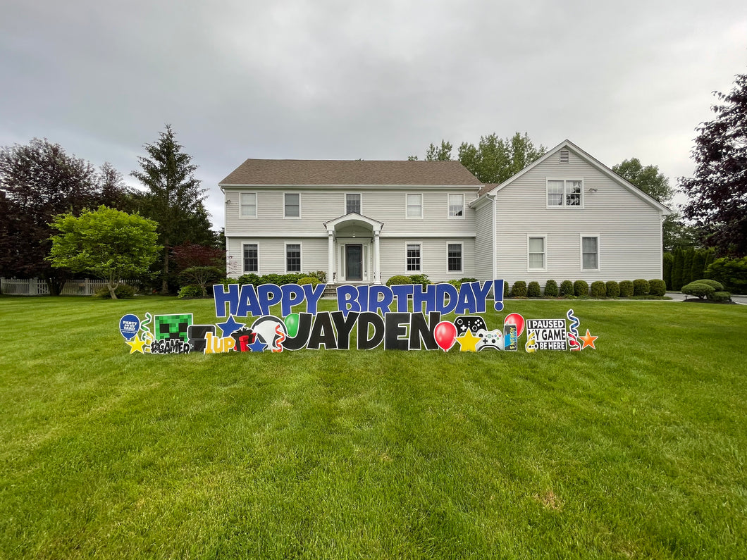 'DYLAN' Blue Birthday Gamer Theme