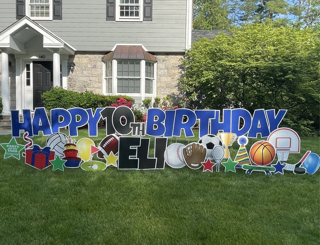 'ZACK' Happy Birthday Sports with Sports Theme